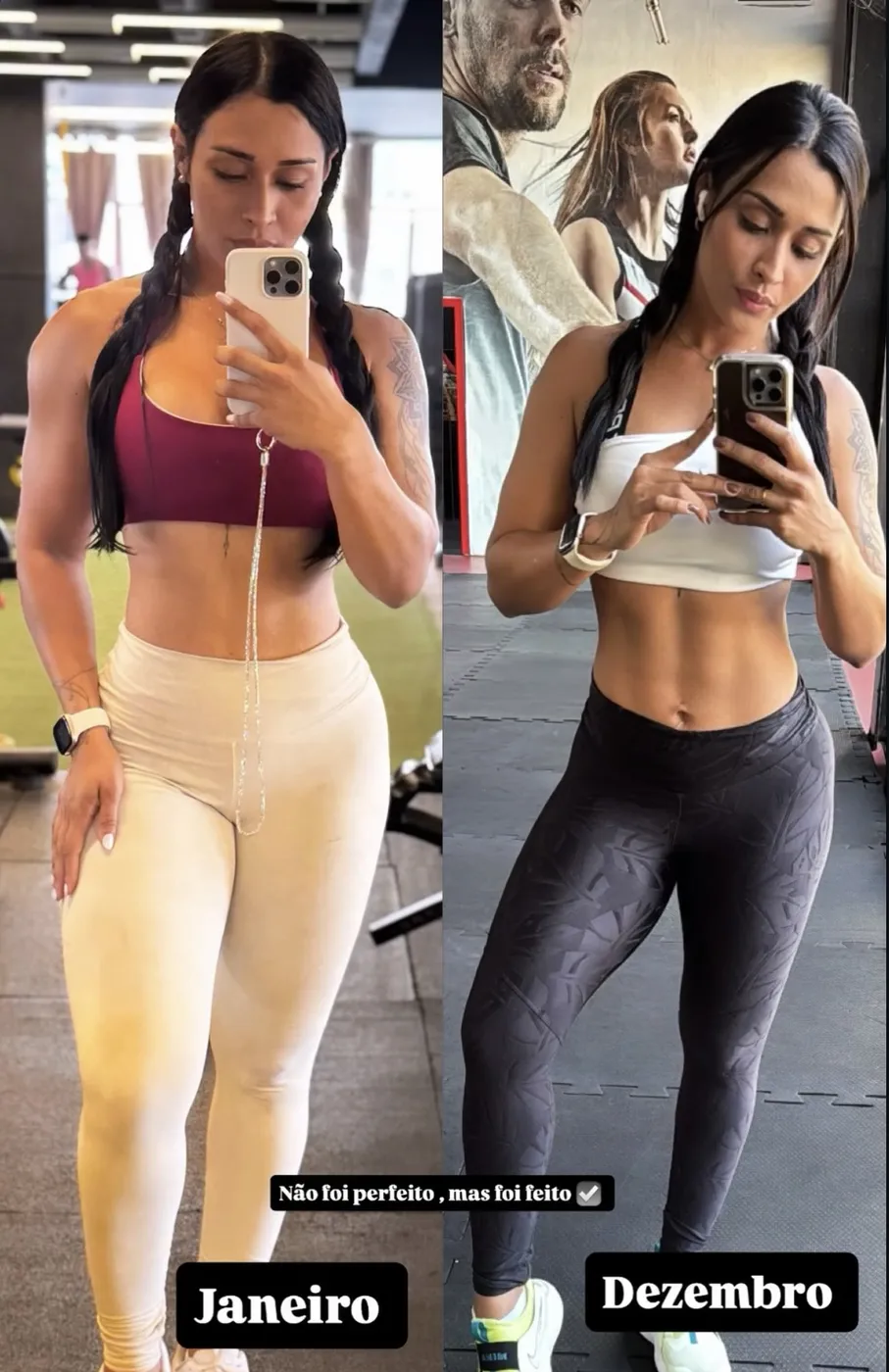 Antes e depois de paciente da consultoria NutriHigu